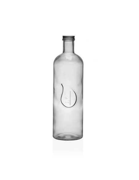 Botella Versa 1,6 L Gota Vidrio Aluminio 9,8 x 32,5 x 9,8 cm | Tienda24 Tienda24.eu