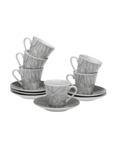 Conjunto de 6 Chávenas de Café Versa Jacinta Porcelana | Tienda24 Tienda24.eu