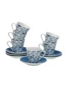 Piece Coffee Cup Set Versa Fish Porcelain | Tienda24 Tienda24.eu