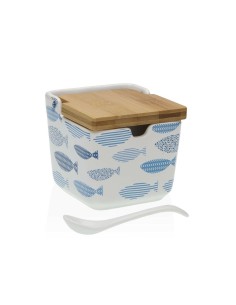 Portazucchero Versa Aqua Pesci Ceramica 8,8 x 8,5 x 8,8 cm da Versa, Zucchero e latte - Ref: S3411911, Precio: €7.59, Descuen...