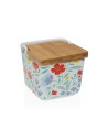 Sugar Bowl Versa Flowers Ceramic 8,8 x 8,5 x 8,8 cm | Tienda24 Tienda24.eu