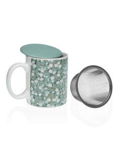 Set of 6 teacups with plates Versa Margareta Porcelain | Tienda24 Tienda24.eu