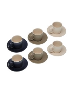 Ensemble de tasses à café DKD Home Decor Bleu Vert Rose Métal Dolomite 260 ml (4 Pièces) | Tienda24 Tienda24.eu