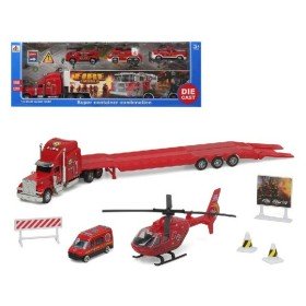 Playset Super Container Fire 39 x 14 cm Pkw-Transporter Lkw BigBuy Fun - 1