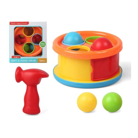 Educational Baby Game Beat & Hand Drum Plastic (20 x 18,5 cm) by BigBuy Fun, Board Games - Ref: S1127760, Price: 8,05 €, Disc...