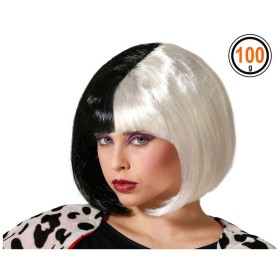 Wigs White Black White/Black by BigBuy Carnival, Wigs and hairpieces - Ref: S1128252, Price: 7,05 €, Discount: %