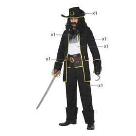 Costume for Adults Pirate Black XL (5 Pieces) (5 Units) by BigBuy Carnival, Adults - Ref: S1128799, Price: 0,00 €, Discount: %