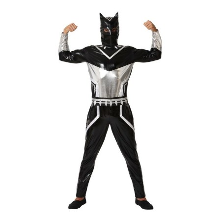 Verkleidung für Erwachsene Black Panther Schwarz Superheld von BigBuy Carnival, Kostüme für Erwachsene - Ref: S1128804, Preis...