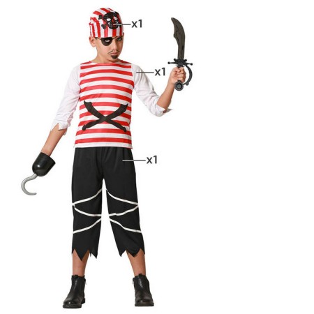 Disfraz para Niños Pirata 3-4 Años de BigBuy Carnival, Niños - Ref: S1128892, Precio: 10,29 €, Descuento: %