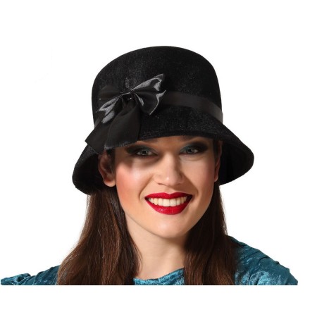 Hat Black 1920's by BigBuy Carnival, Hunting Hats - Ref: S1131388, Price: 5,24 €, Discount: %