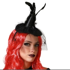 Diadema Cappello Strega Halloween Piume di BigBuy Carnival, Kit di travestimento - Rif: S1132581, Prezzo: 1,46 €, Sconto: %