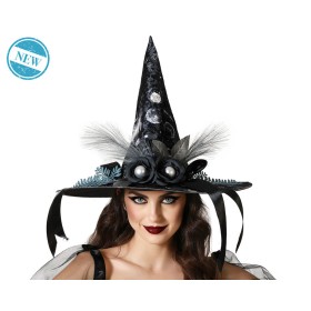 Chapeau Noir Sorcière Adultes de BigBuy Carnival, Chapeaux de chasse - Réf : S1132958, Prix : 10,54 €, Remise : %