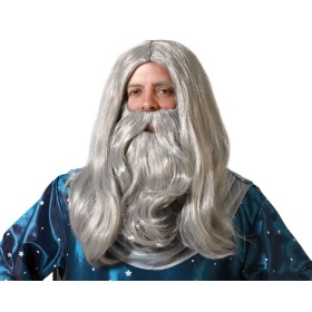 Wig with beard Wizard Grey by BigBuy Carnival, Wigs and hairpieces - Ref: S1134235, Price: 11,36 €, Discount: %