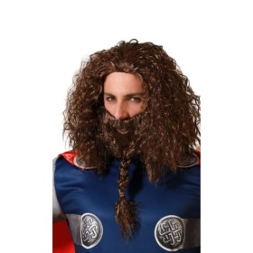 Peluca con barba Vikingo Castaño de BigBuy Carnival, Pelucas y postizos - Ref: S1134835, Precio: 8,97 €, Descuento: %