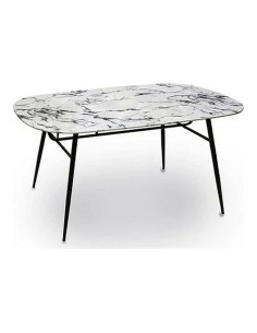 Mesa auxiliar Blanco Negro Metal Melamina Madera MDF 90 x 76,5 x 160 cm de Gift Decor, Mesas auxiliares - Ref: S3602650, Prec...