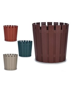 Conjunto de vasos Azul Terracota 19 x 19 x 17 cm Redondo (2 Unidades) | Tienda24 Tienda24.eu