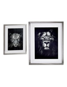 Quadro Lion - Tiger (43 x 3 x 53 cm) da Gift Decor, Stampe e quadri su tela - Ref: S3606491, Precio: €11.31, Descuento: %