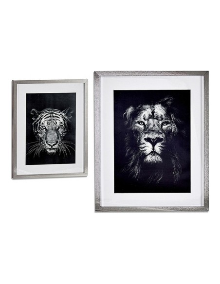 Cuadro Lion - Tiger (43 x 3 x 53 cm) | Tienda24 Tienda24.eu