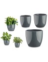 Set of pots Anthracite Clay | Tienda24 Tienda24.eu