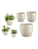 Set of pots Grey Clay (3 Pieces) (22,5 x 18,5 x 22,5 cm) | Tienda24 Tienda24.eu