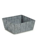 Korb Geflochten 18 x 8 x 21 cm Grau Stoff | Tienda24 Tienda24.eu