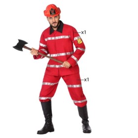 Fantasia para Adultos Vermelho Bombeiro (2 Peças) de BigBuy Carnival, Adultos - Ref: S1134998, Preço: 20,62 €, Desconto: %