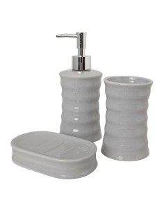 Badezimmer Set DKD Home Decor Weiß ABS Dolomite Mit Tupfen 7 x 7 x 17,5 cm (2 Stück) | Tienda24 Tienda24.eu