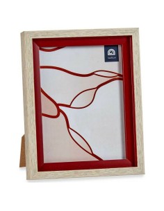 Marco de Fotos 18,8 x 2 x 24 cm Cristal Rojo Madera Marrón Plástico (6 Unidades) | Tienda24 Tienda24.eu