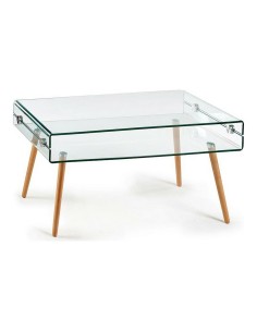 Centre Table Alexandra House Living Gold Iron Mirror MDF Wood 80 x 48 x 80 cm | Tienda24 Tienda24.eu