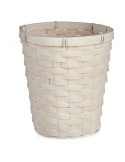 Vaso 20 x 19 x 20 cm Bianco PVC Bambù da Gift Decor, Cachepot - Ref: S3609258, Precio: €2.00, Descuento: %