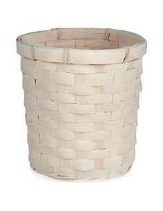 Vaso 17 x 15 x 17 cm Bianco PVC Bambù da Gift Decor, Cachepot - Ref: S3609259, Precio: €1.19, Descuento: %