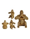 Decorative Figure Gorilla Golden 11 x 18 x 16,2 cm | Tienda24 Tienda24.eu