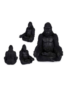 Figura Decorativa DKD Home Decor 25 x 8 x 33 cm Negro Dorado Buda Oriental | Tienda24 Tienda24.eu