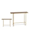 Mesa de apoio Preto Dourado Cristal Metal (33 x 77 x 110 cm) | Tienda24 Tienda24.eu