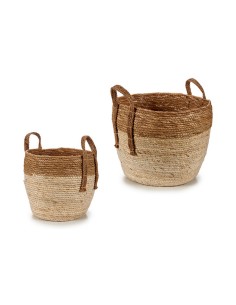 Cesta Decorativa DKD Home Decor Algodón Blanco Fibra natural (36 x 36 x 52 cm) | Tienda24 Tienda24.eu