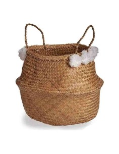 Cesta Decorativa DKD Home Decor Algodón Blanco Fibra natural (36 x 36 x 52 cm) | Tienda24 Tienda24.eu