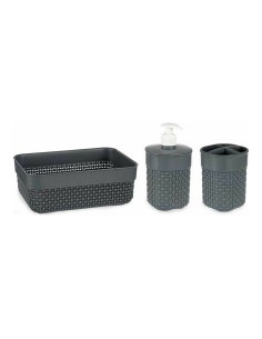 Conjunto de Banho Romimex Branco Bege Cerâmica 12 x 34 x 12 cm 4 Peças | Tienda24 Tienda24.eu