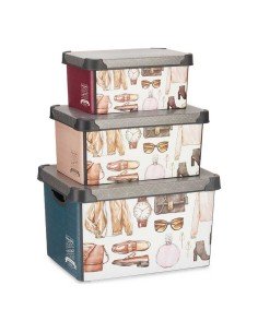 Caja Multiusos Domopak Living Katla Con ruedas Con asas Transparente 57 L (59 x 39 x 36,5 cm) | Tienda24 Tienda24.eu