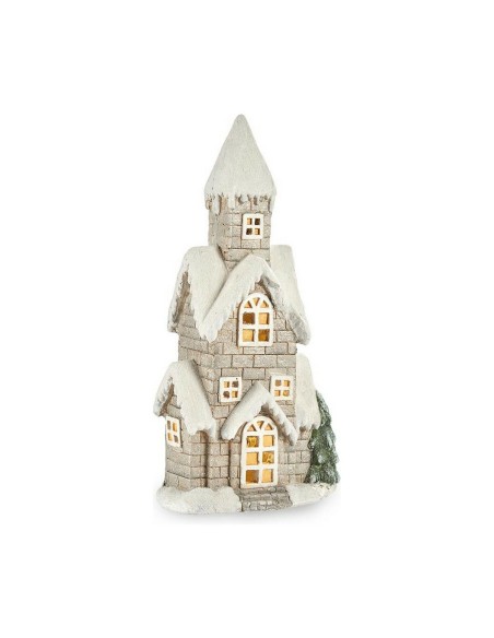 Decorative Figure House Christmas LED Light Music Grey White Green Magnesium 15 x 53 x 25 cm | Tienda24 Tienda24.eu