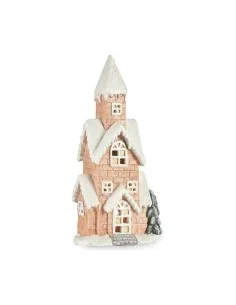 Portavelas Navideño Dorado Marrón Transparente 19 x 9 x 19 cm | Tienda24 Tienda24.eu