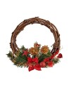 Weihnachtskranz 30,48 cm Rot Holz grün Kunststoff | Tienda24 Tienda24.eu