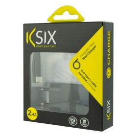 Wall Charger + USB A to USB C Cable KSIX USB Black by KSIX, Chargers - Ref: S1902381, Price: 12,93 €, Discount: %