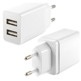 Chargeur mural KSIX 2 USB 2.4A Blanc de KSIX, Chargeurs - Réf : S1902384, Prix : 10,10 €, Remise : %