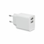 Wall Charger KSIX 2 USB 2.4A White | Tienda24 - Global Online Shop Tienda24.eu