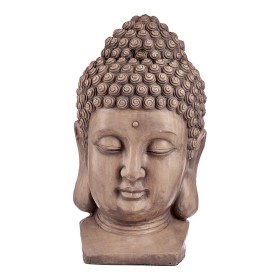 Decorative Garden Figure Buddha Head Grey Polyresi