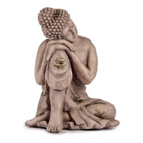 Decorative Garden Figure Buddha Grey Polyresin (34
