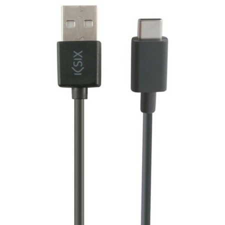 USB-C Cable to USB KSIX 3 m Black | Tienda24 - Global Online Shop Tienda24.eu