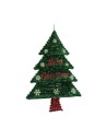 Decorazione Albero di Natale 44 x 58,8 x 7 cm Rosso Argentato Verde Plastica polipropilene da Krist+, Natale - Ref: S3611794,...