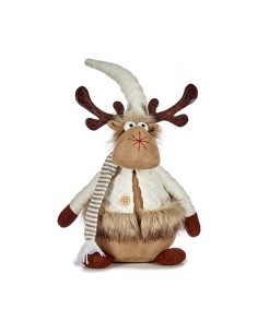 Christmas bauble Multicolour Sand Fabric Reindeer 18 x 11 x 60 cm | Tienda24 Tienda24.eu