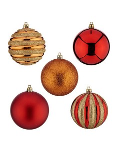 Bolas de Navidad Dorado Plástico 8 cm (6 Unidades) | Tienda24 Tienda24.eu